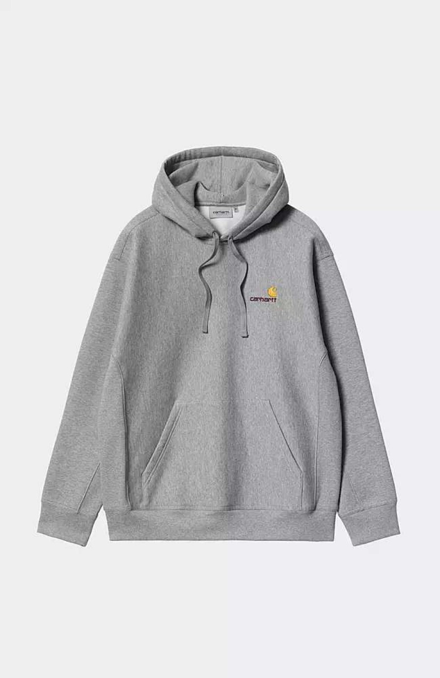 Clothing * | Carhartt Wip Hooded American Script Sweatshirt