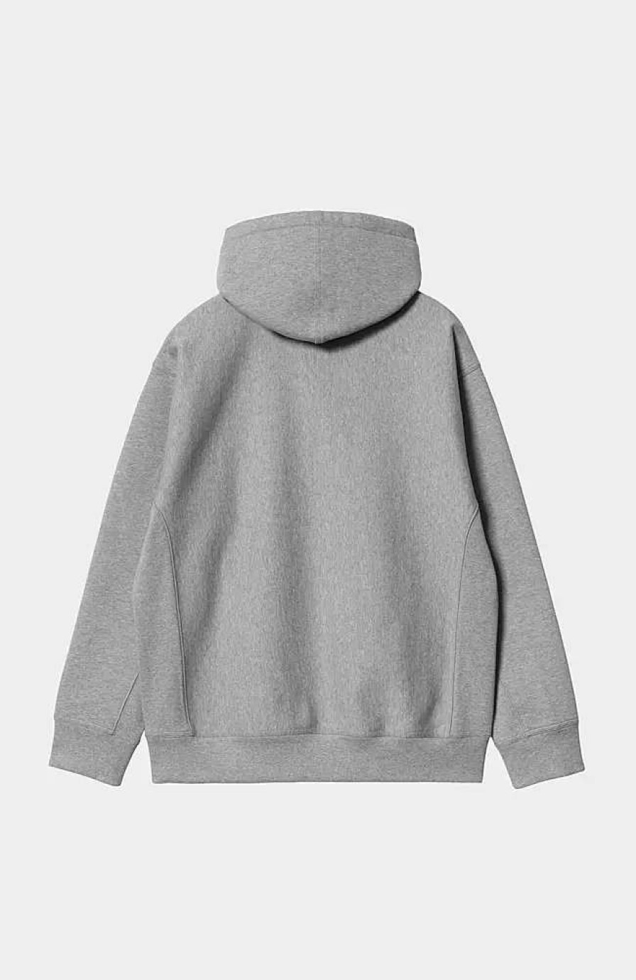 Clothing * | Carhartt Wip Hooded American Script Sweatshirt