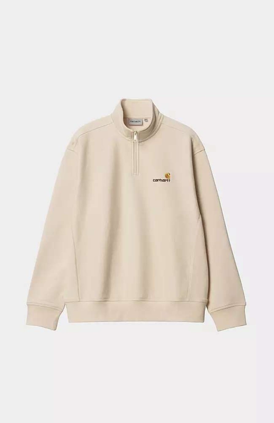 Clothing * | Carhartt Wip Half Zip American Script Sweatshirt