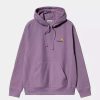 Clothing * | Carhartt Wip Hooded American Script Sweatshirt