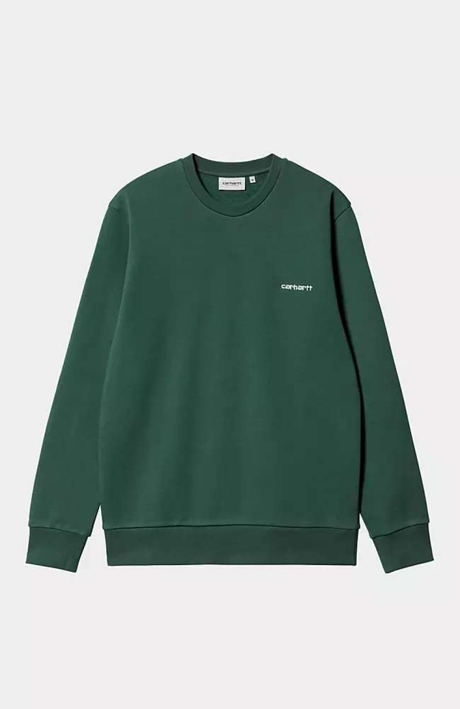 Clothing * | Carhartt Wip Script Embroidery Sweatshirt