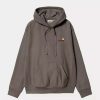 Clothing * | Carhartt Wip Hooded American Script Sweatshirt