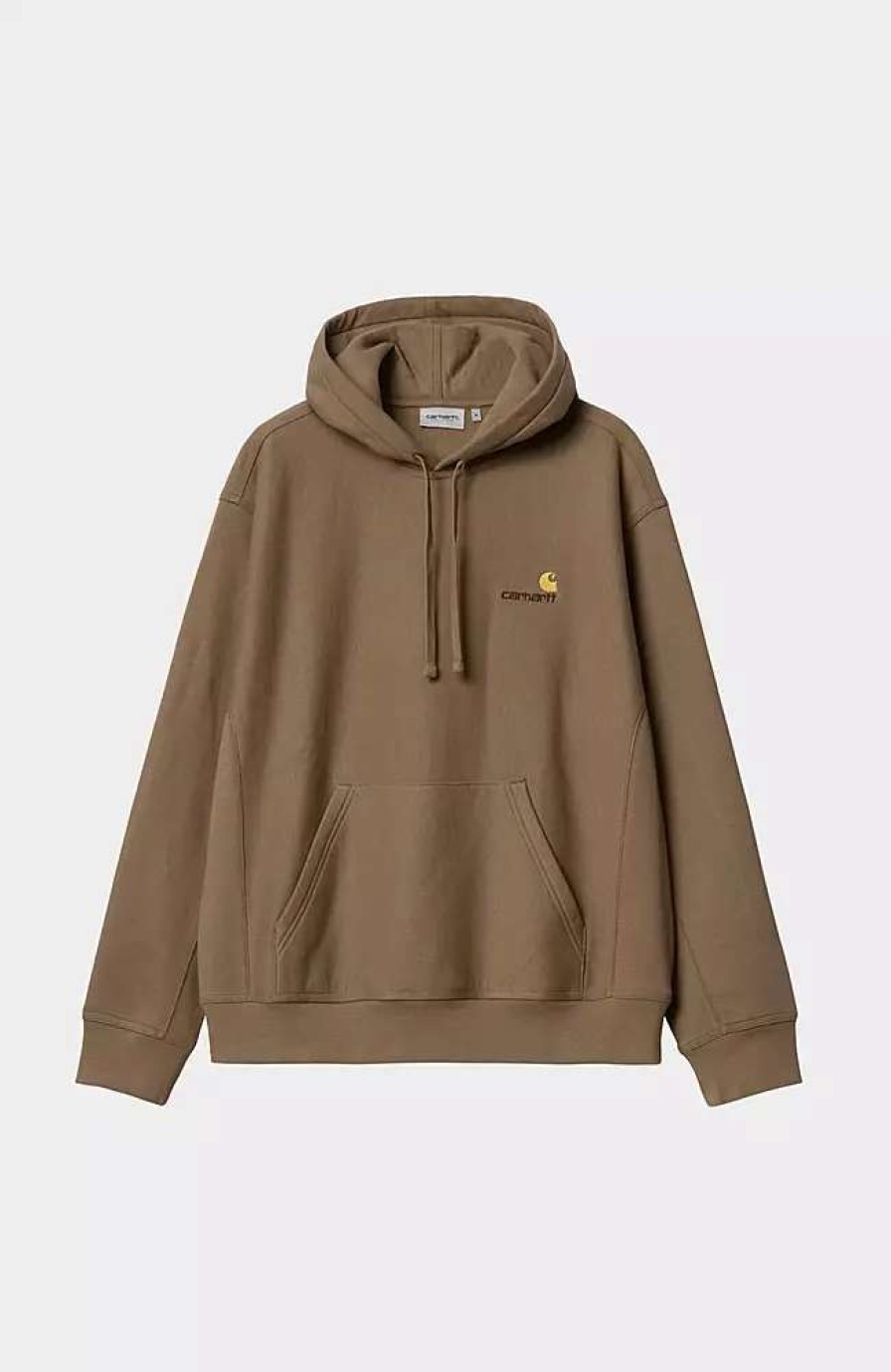 Clothing * | Carhartt Wip Hooded American Script Sweatshirt