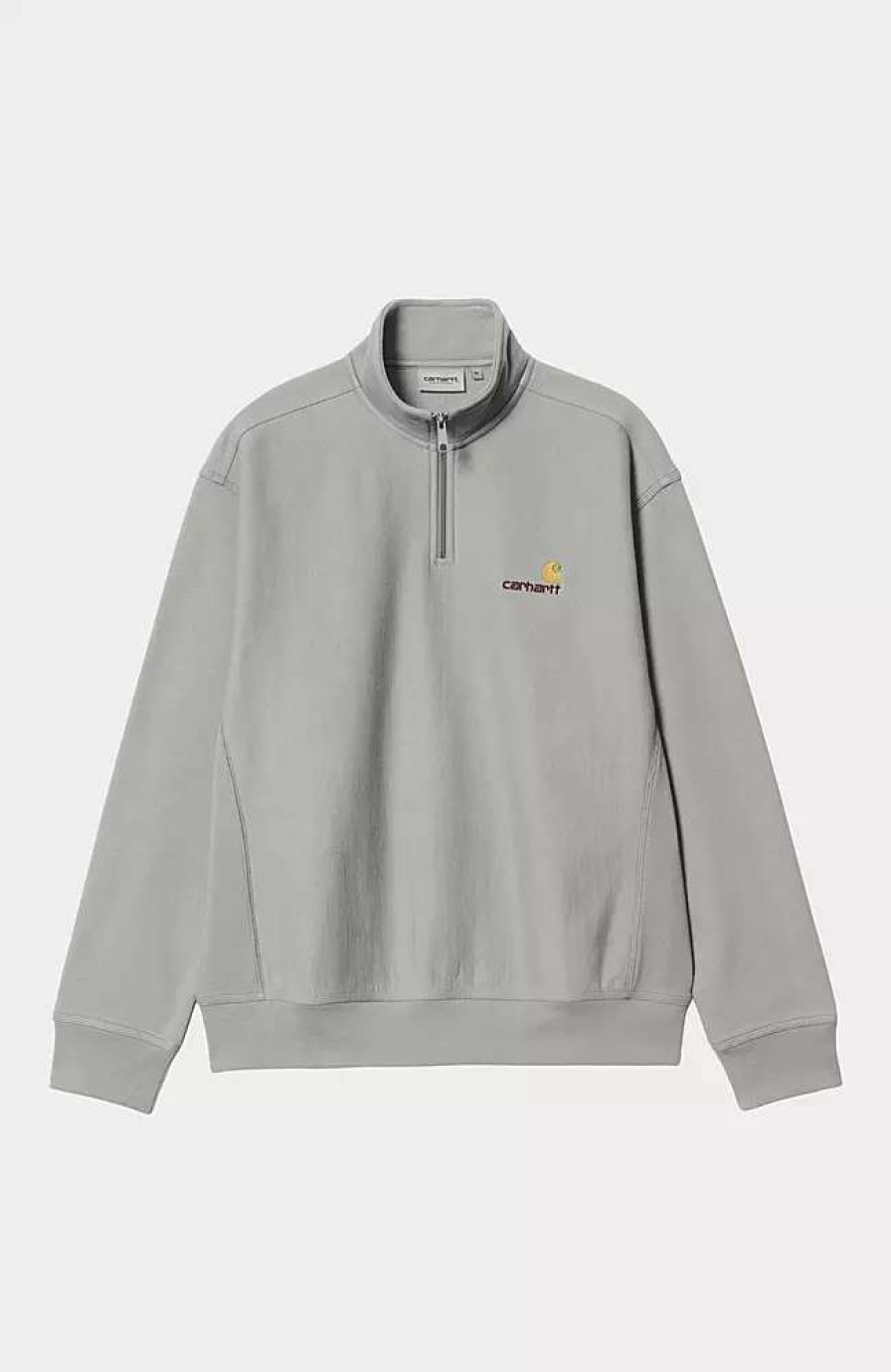 Clothing * | Carhartt Wip Half Zip American Script Sweatshirt