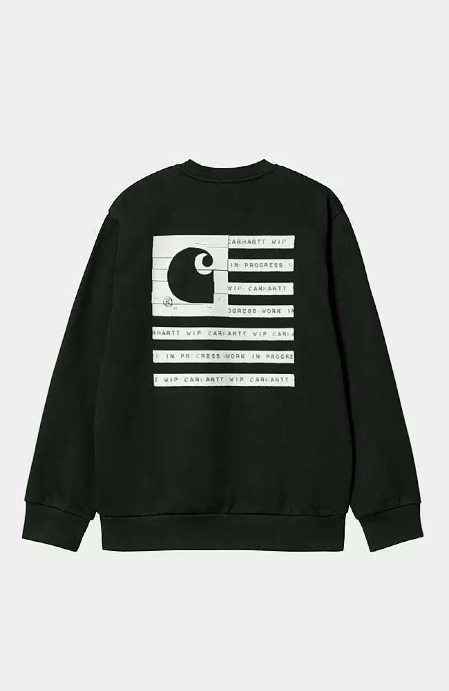 Clothing * | Carhartt Wip Label State Flag Sweatshirt