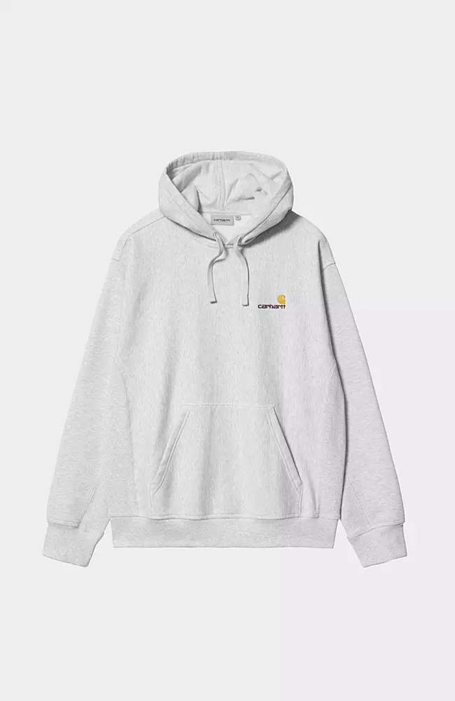 Clothing * | Carhartt Wip Hooded American Script Sweatshirt