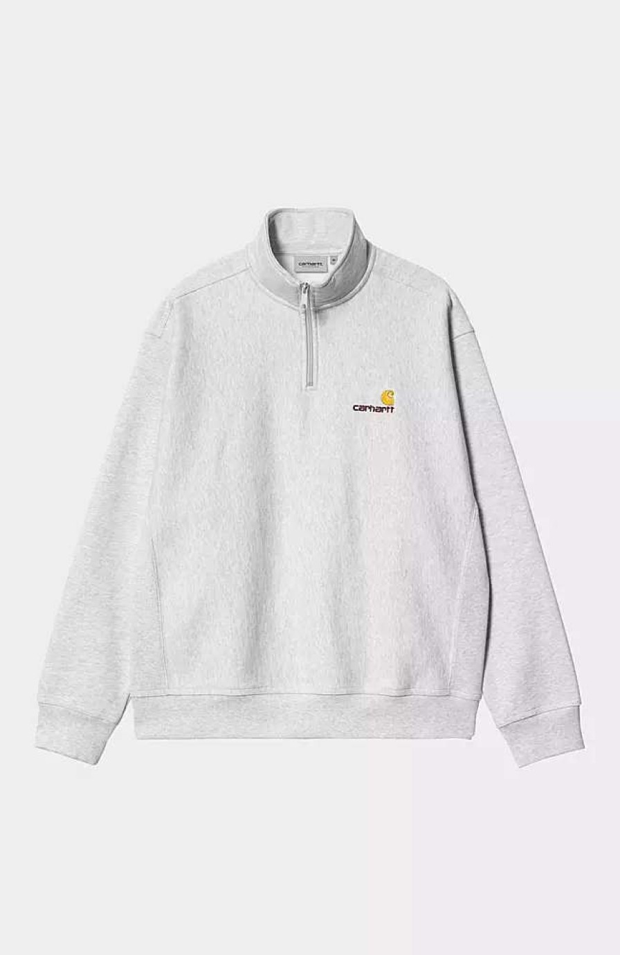 Clothing * | Carhartt Wip Half Zip American Script Sweatshirt