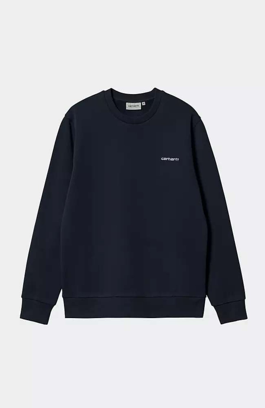 Clothing * | Carhartt Wip Script Embroidery Sweatshirt